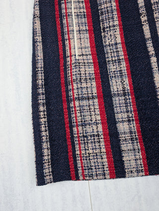 Red White And Blue Striped Knitted Skirt