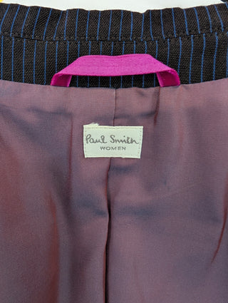 Blue Pin Striped Suit With Skirt