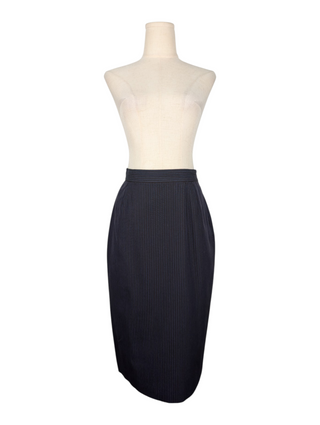 Blue Pin Striped Suit With Skirt