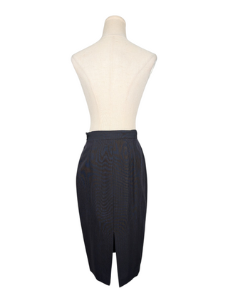 Blue Pin Striped Suit With Skirt