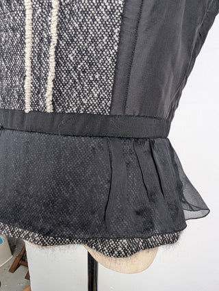 Black Wool Two-Piece Set