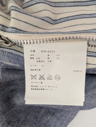Blue Linen Functional Jacket With Hood