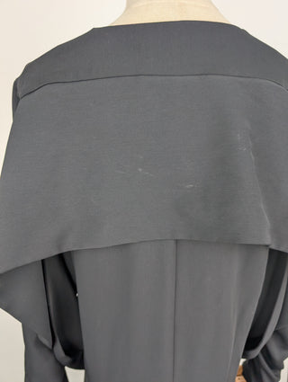 Black Long Sleeve Dress With Back Flap