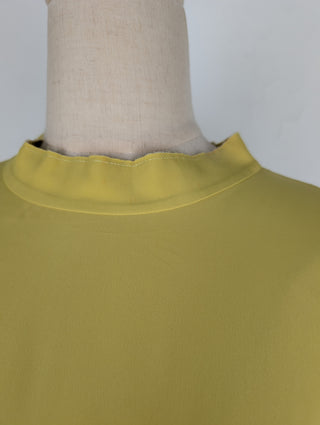 Yellow Summer Dress With One Pocket