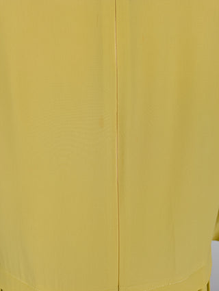 Yellow Summer Dress With One Pocket