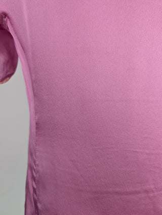 Purple Silk Polo Top