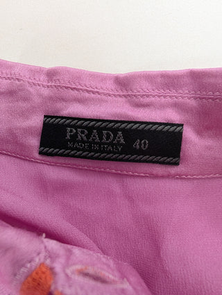 Purple Silk Polo Top