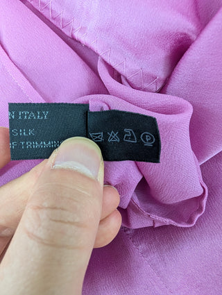 Purple Silk Polo Top