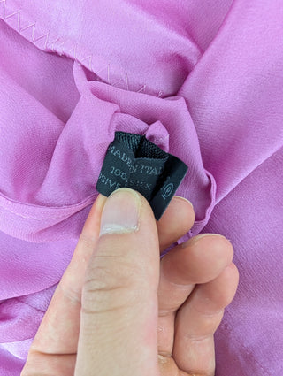 Purple Silk Polo Top