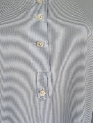 Blue Striped Shirt Top With Wide Sleeves