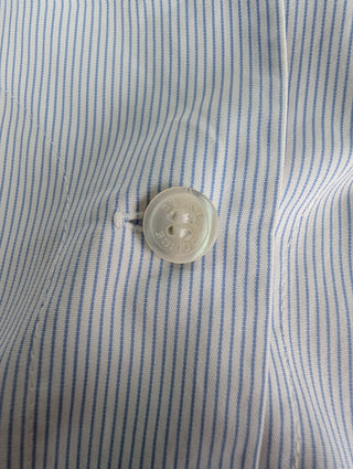 Blue Striped Shirt Top With Wide Sleeves