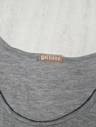 Grey Vintage Galliano Top With "Rip It" Print