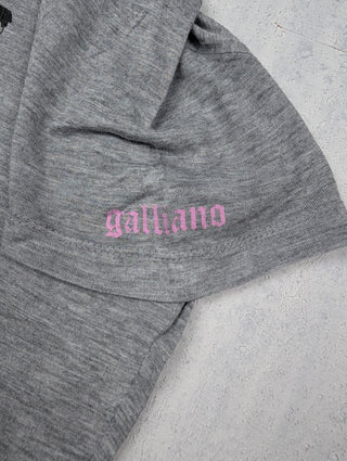 Grey Vintage Galliano Top With "Rip It" Print
