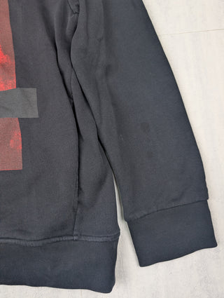 Black Sweatshirt With Red Print