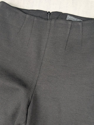 Black Wool Pants With Velvet Strip On The Side