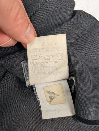 Black Wool Pants With Velvet Strip On The Side