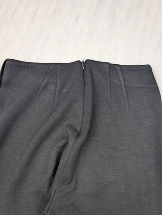 Black Wool Pants With Velvet Strip On The Side