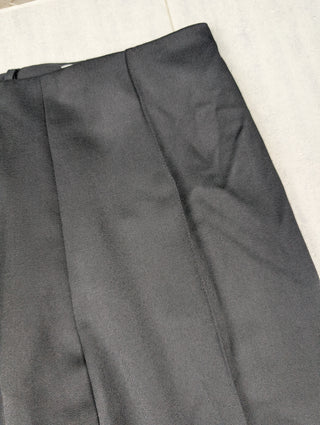 Black Wool Pants With Details On The Side