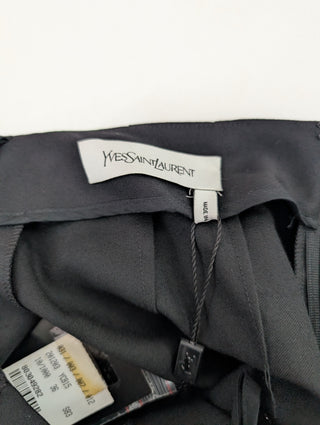 Black Wool Pants With Details On The Side
