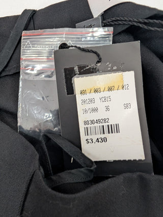 Black Wool Pants With Details On The Side