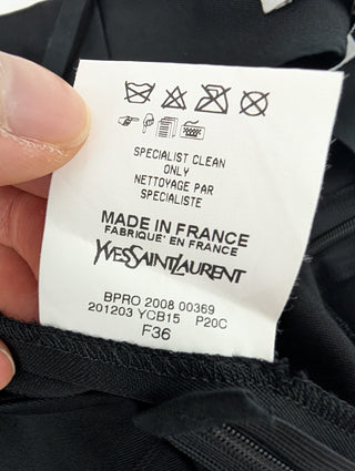 Black Wool Pants With Details On The Side