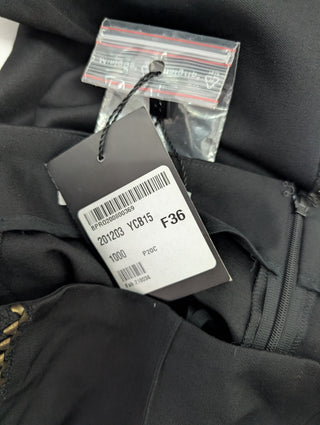 Black Wool Pants With Details On The Side