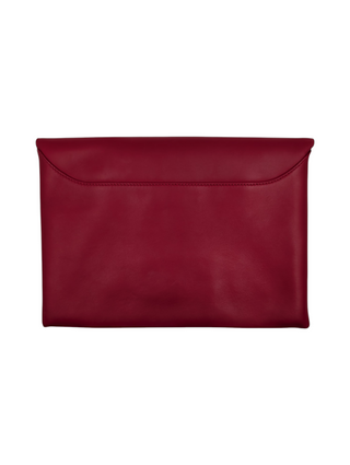 Red Leather Antigona Envelope Clutch