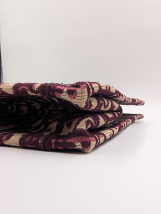 Burgundy Book Oblique Canvas Medium Tote Bag