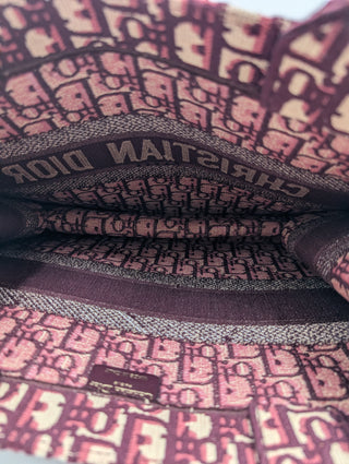 Burgundy Book Oblique Canvas Medium Tote Bag