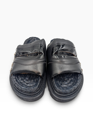 Black Embellished Sandals