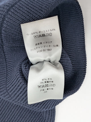Blue Dior Logo Wool Neck Warmer