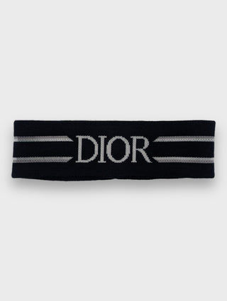 Dior Blue Logo Wool Headband