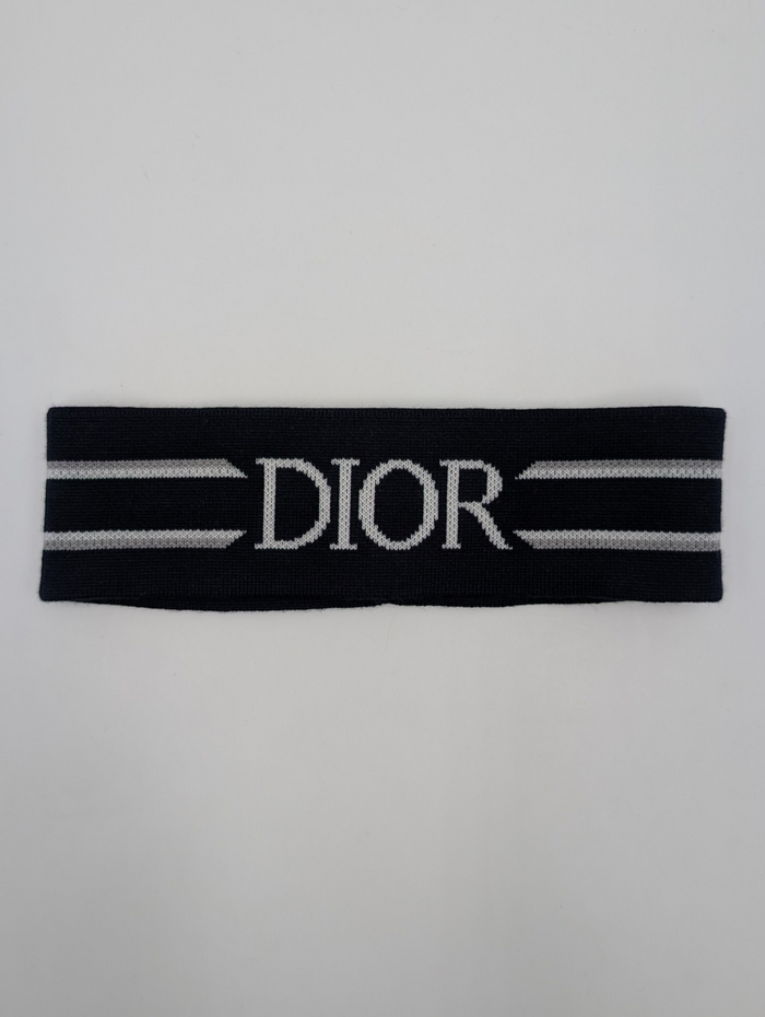 Blue Dior Logo Wool Headband