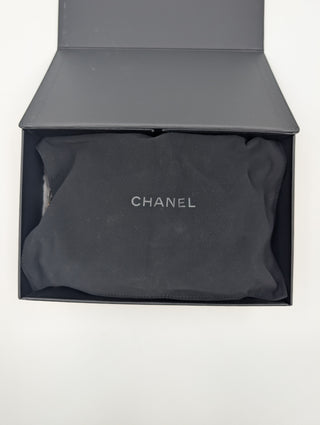 Olive Green Quilted Lambskin Cargo Vanity Case With Chain