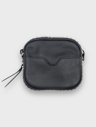 Alexander McQueen Black Floral Embroidered And Studded Crossbody Bag, view 2