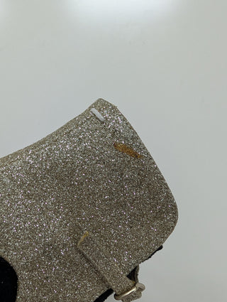 Line 22 Gold Glitter Ankle Strap Boots