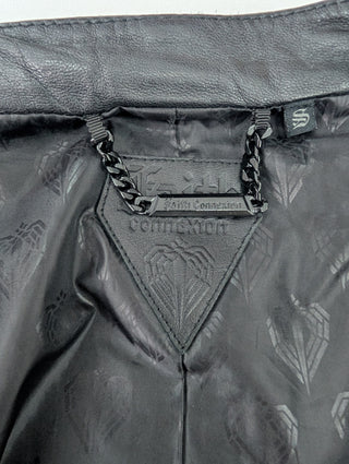 Faith Connexion Black Leather Jacket With Shoulder Details, view 7