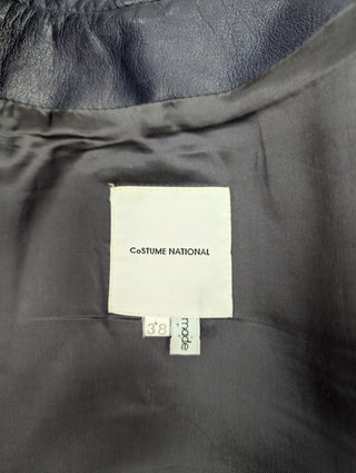 Costume National Blue Leather Jacket, view 6