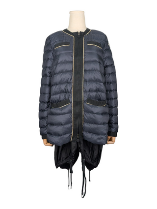 Moncler Navy Puffer Coat With Hood