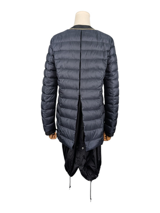 Moncler Navy Puffer Coat With Hood, view 2