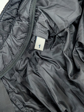 Moncler Navy Puffer Coat With Hood, view 13