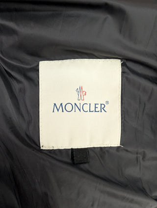 Moncler Navy Puffer Coat With Hood, view 14