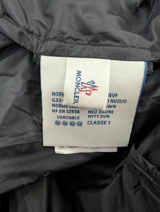 Moncler Navy Puffer Coat With Hood, view 15
