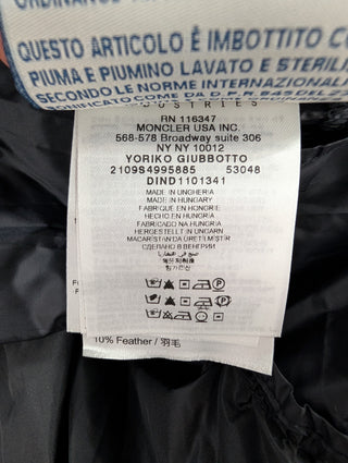 Moncler Navy Puffer Coat With Hood, view 16