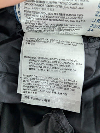 Moncler Navy Puffer Coat With Hood, view 17