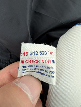 Moncler Navy Puffer Coat With Hood, view 18