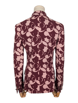 Versus Pink Wool Jacket With Pattern Detail, view 2
