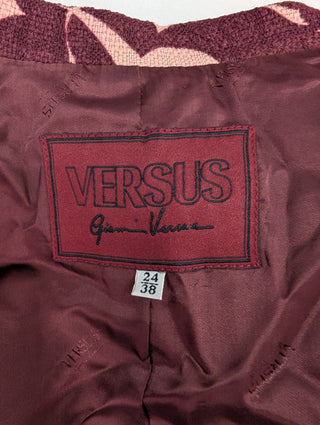 Versus Pink Wool Jacket With Pattern Detail, view 6
