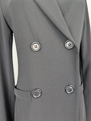 Kathleen Madden Black Double Breasted Coat, view 3