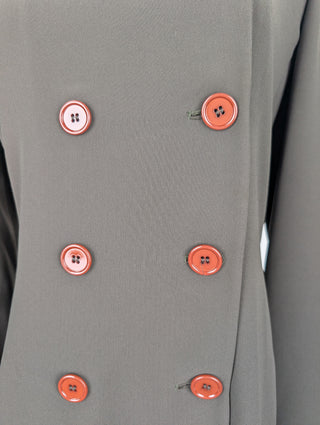 Kathleen Madden Green Double Breasted Coat, view 3